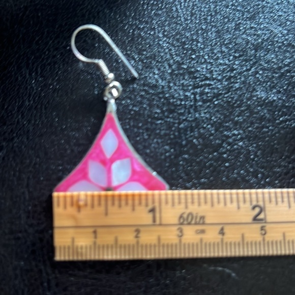 Vintage Mexican Alpaca Earring and Barrette Set - Picture 8 of 8